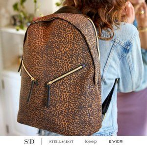 Stella & Dot Lady Boss Backpack in leopard print
